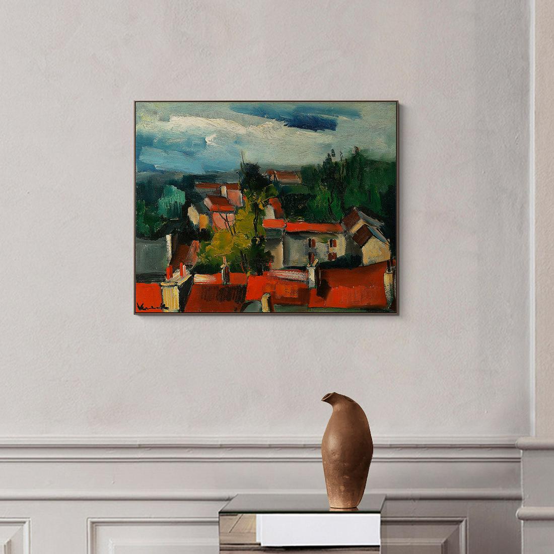 Minimalist abstract decorative oil painting: Length 53cm Width 43cm