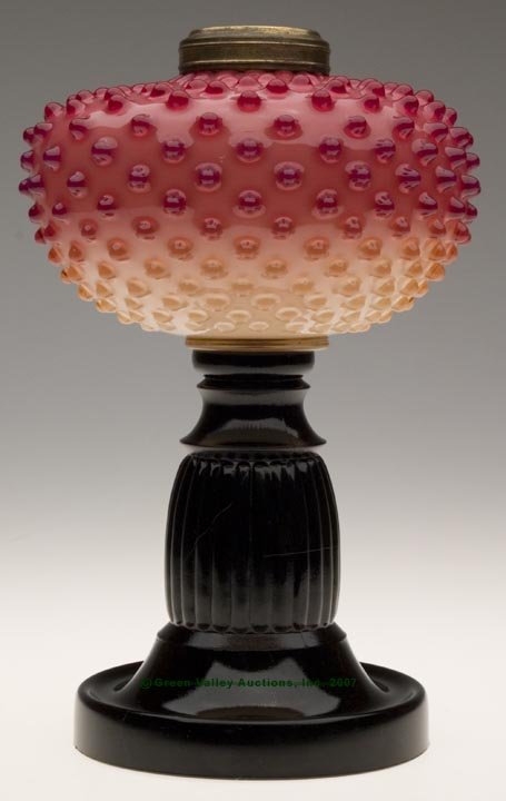 NEW YORK LAMP CO. "DEWDROP" STAND LAMP, kerosene p