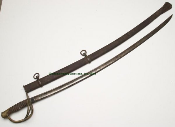 UNIDENTIFIED CAVALRY SABER, markings on ricasso ob