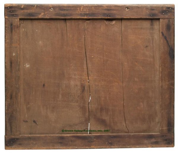AMERICAN GREEN-PAINTED PINE WALL MAP CASE, finely - 4