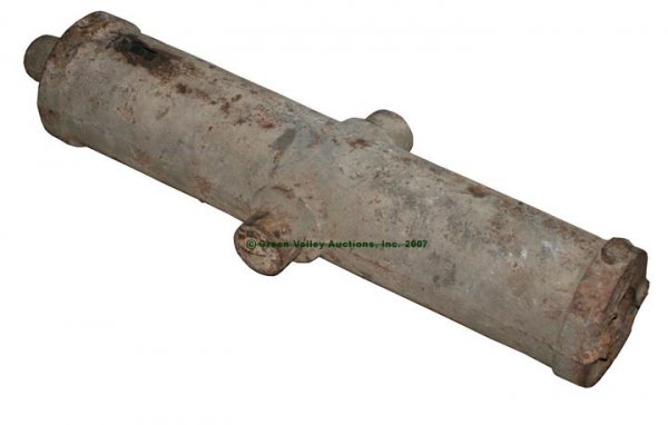 FOLTZ FAMILY CAST IRON CANNON BARREL, cast with a