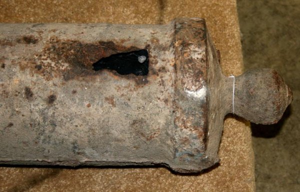 FOLTZ FAMILY CAST IRON CANNON BARREL, cast with a - 2