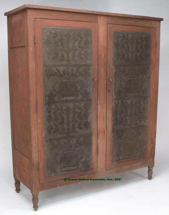 1310 WYTHE COUNTY, VA HARD POPLAR OVERSIZED PIE SAFE C