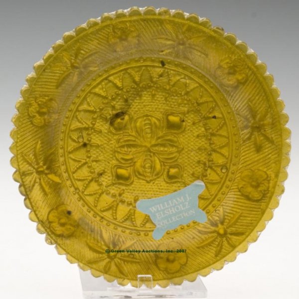 LEE/ROSE NO. 242-A CUP PLATE, peculiar cloudy amb