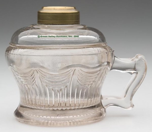 ATTERBURY HAND LAMP, kerosene period, colorless, b