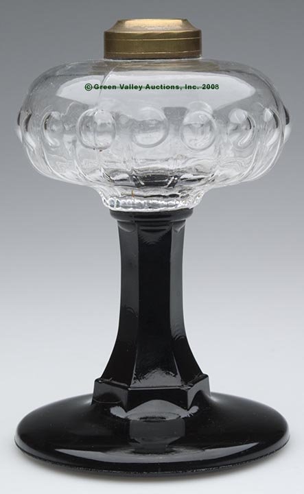BALL AND BROAD FLUTE STAND LAMP, kerosene period, c
