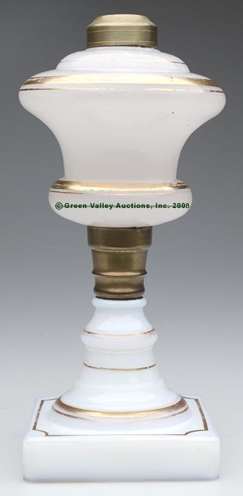 BLOWN-MOLDED FONT STAND LAMP, kerosene period, cla