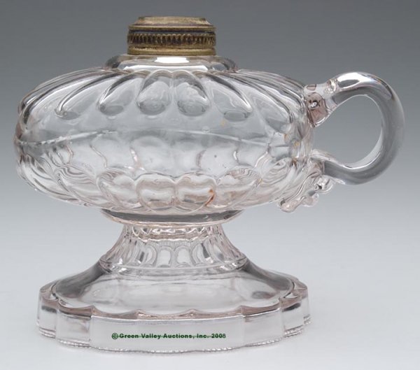 HOBBS' NO. 341 FOOTED FINGER LAMP, kerosene perio