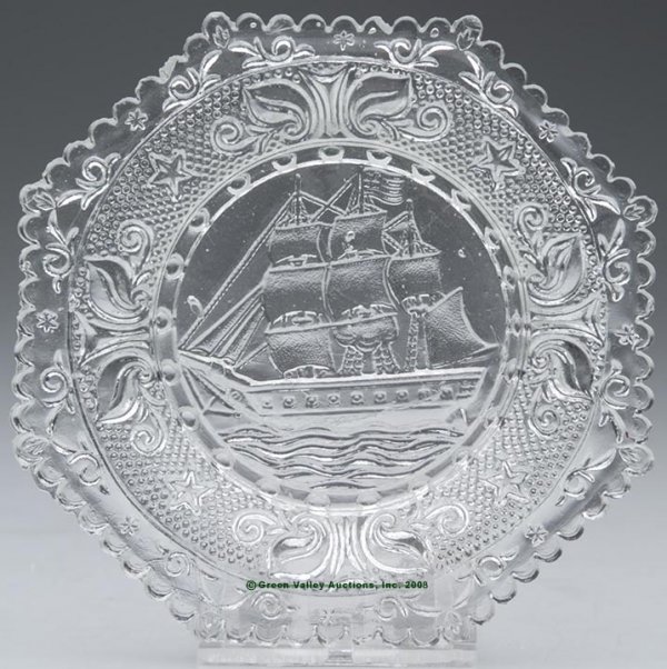 LEE/ROSE NO. 605-A-V-1 CUP PLATE, colorless, va