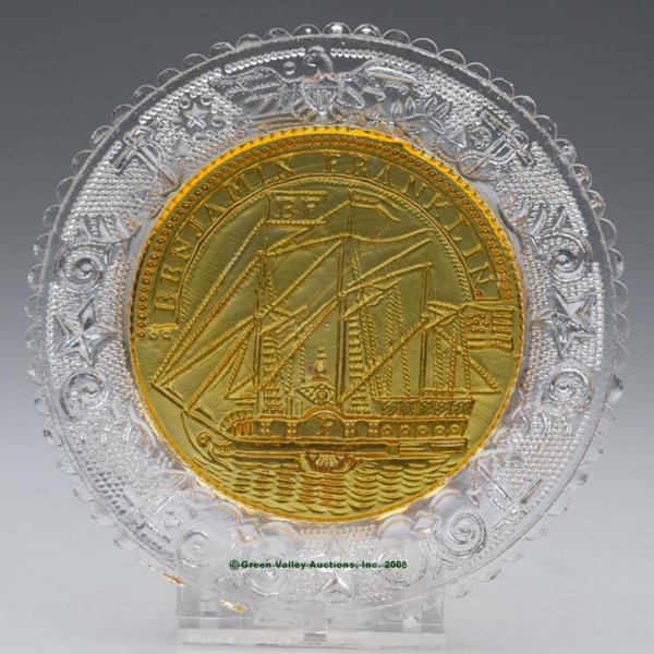 LEE/ROSE NO. 619-A CUP PLATE, colorless with sil