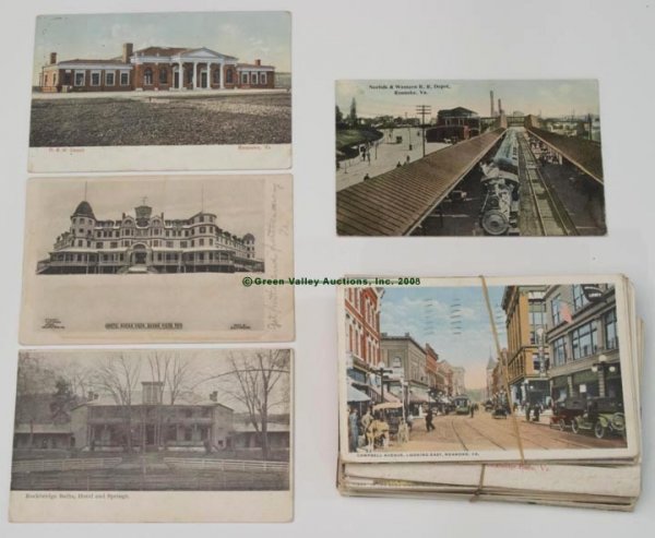 VIRGINIA VIEWS POST CARDS, LOT OF 73, primarily 