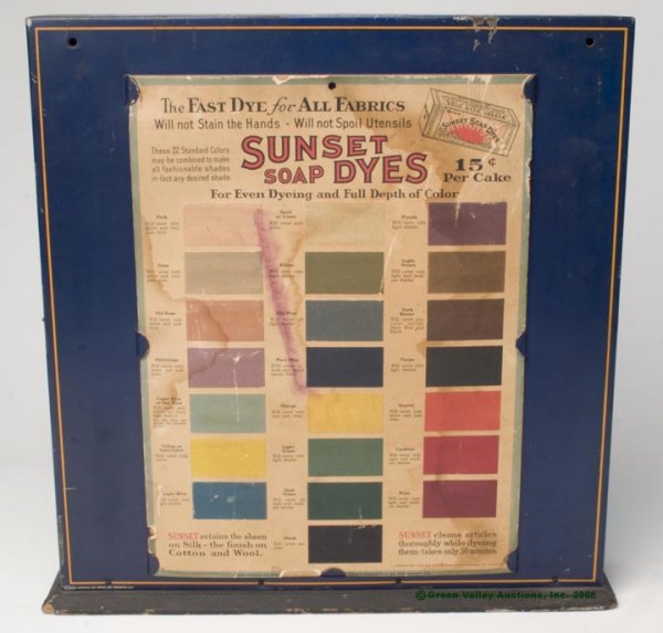 1179 SUNSET SOAP DYES METAL COUNTER DISPLAY CASE, fit