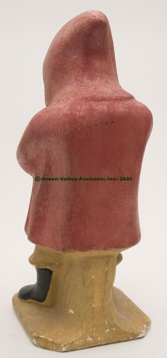PAINTED AND MOLDED CHALK SANTA CLAUS FIGURE, hol - 2