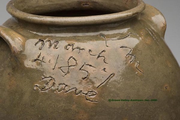 FINE SIGNED DAVE THE SLAVE SOUTH CAROLINA STONEWARE - 3