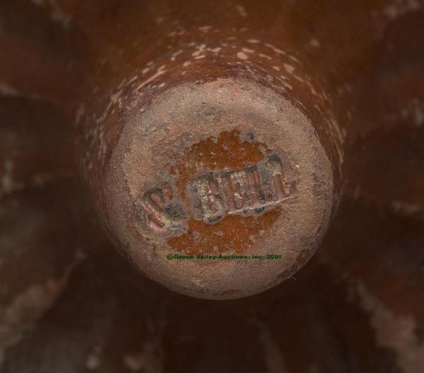 EXTREMELY RARE STAMPED "S. BELL" DECORATED LEAD-GLA - 4