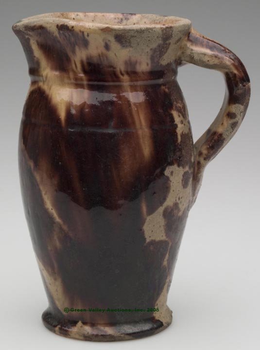 STRASBURG, VA POLYCHROME-GLAZED EARTHENWARE PITCHER - 2