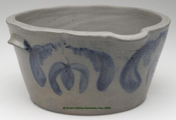 STAMPED "R BUTT / W CITY DC" DECORATED SALT-GLAZED