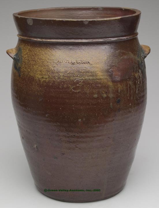 STAMPED "J.MILLER" VA OR DC DECORATED SALT-GLAZED S