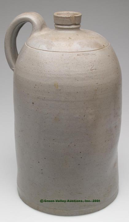STAMPED "S.C MILBURN." ALEXANDRIA, VA SALT-GLAZED S