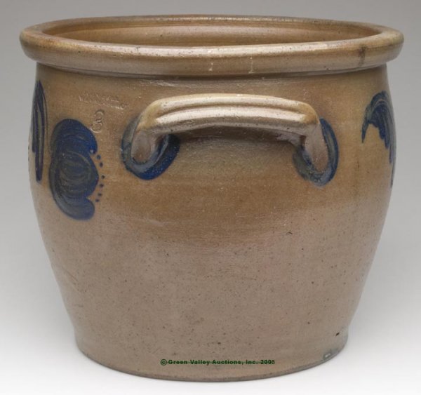 STAMPED "JOHN BELL / WAYNESBORO" DECORATED SALT-GLA - 2
