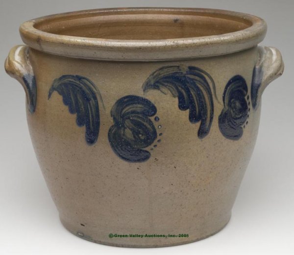 STAMPED "JOHN BELL / WAYNESBORO" DECORATED SALT-GLA - 3