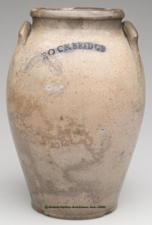 STAMPED "ROCKBRIDGE" VA DECORATED SALT-GLAZED STONE