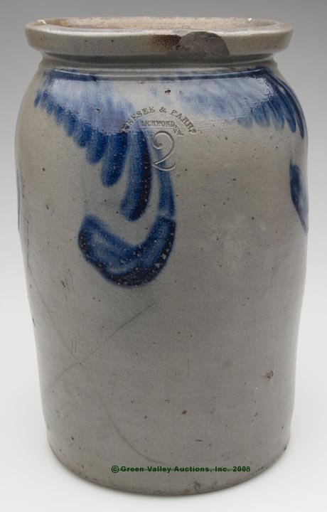 VERY RARE STAMPED "KEESEE & PARR, / RICHMOND, / VA.