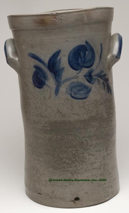 SCHERMERHORN POTTERY, RICHMOND, VA DECORATED SALT-G