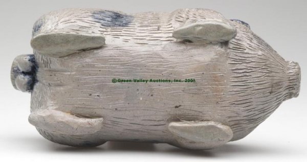 PENNSYLVANIA DECORATED SALT-GLAZED STONEWARE PIG-FO - 4