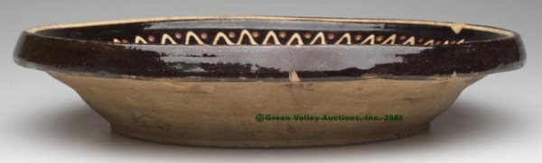 SLIP-DECORATED LEAD-GLAZED EARTHENWARE DISH, buff c - 3