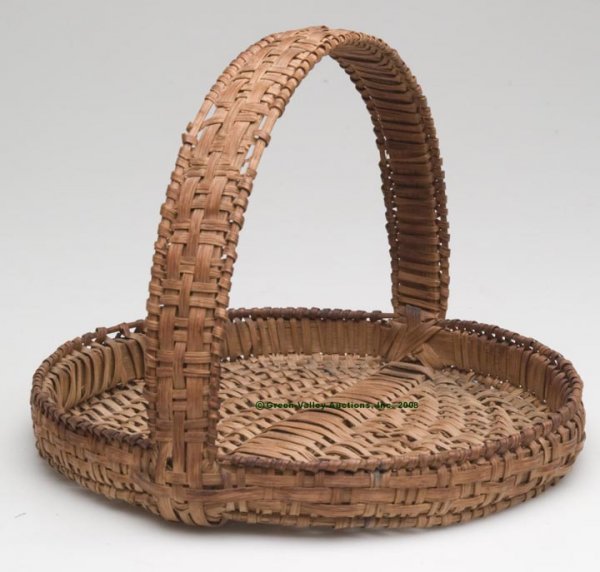 MID-ATLANTIC WHITE OAK SPLINT SEED BASKET, low rou