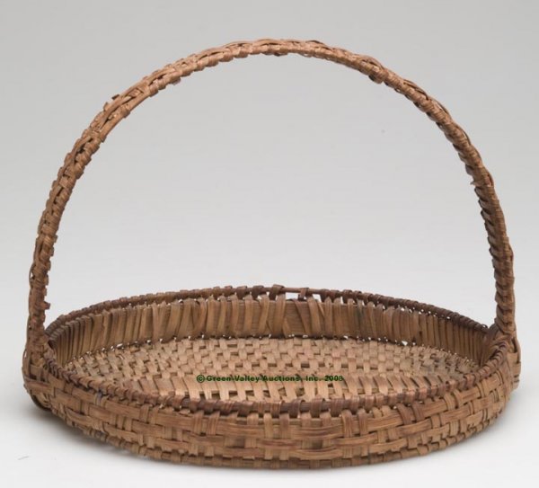 MID-ATLANTIC WHITE OAK SPLINT SEED BASKET, low rou - 2