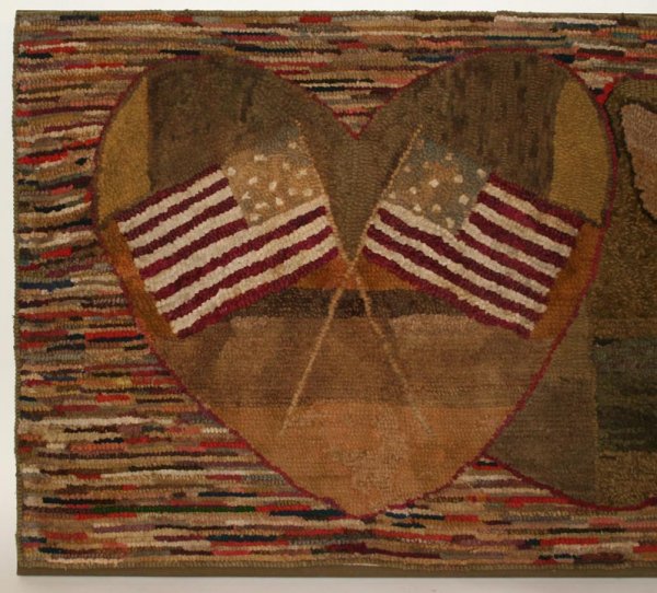 IMPORTANT OVER-SIZED AMERICAN PATRIOTIC HOOKED RUG - 4