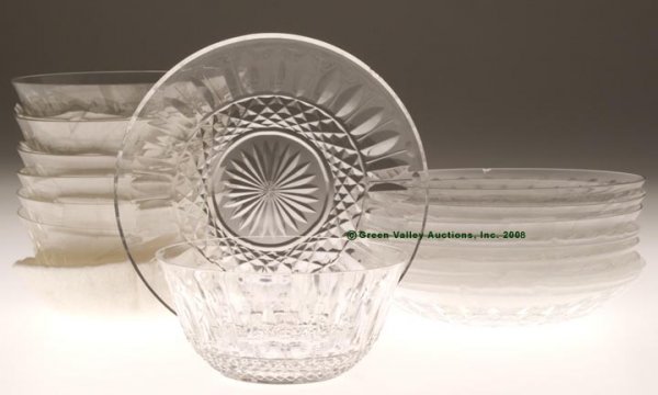 ST. LOUIS CRYSTAL TOMMY PATTERN FINGER BOWLS WITH