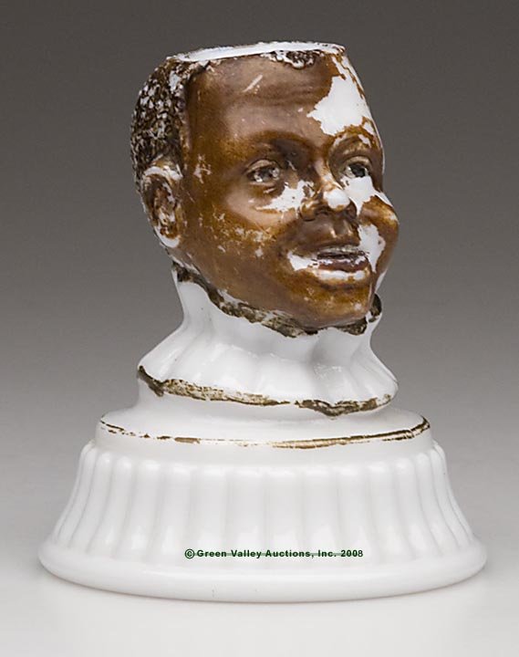 BLACK AMERICANA CLOWN BUST MATCH, TOOTHPICK OR CAN