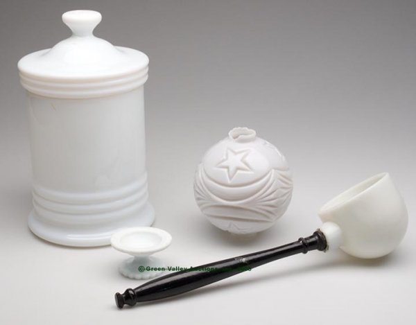 VARIOUS UTILITARIAN ARTICLES, LOT OF FOUR, opaque