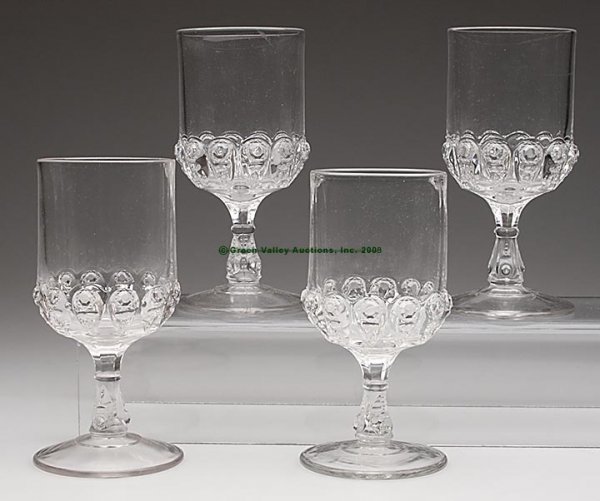 TORPEDO GOBLETS, SET OF FOUR, colorless, Fourth q