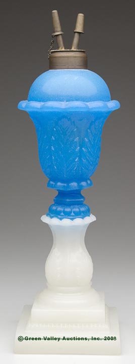 ACANTHUS LEAF STAND LAMP, translucent starch blue a
