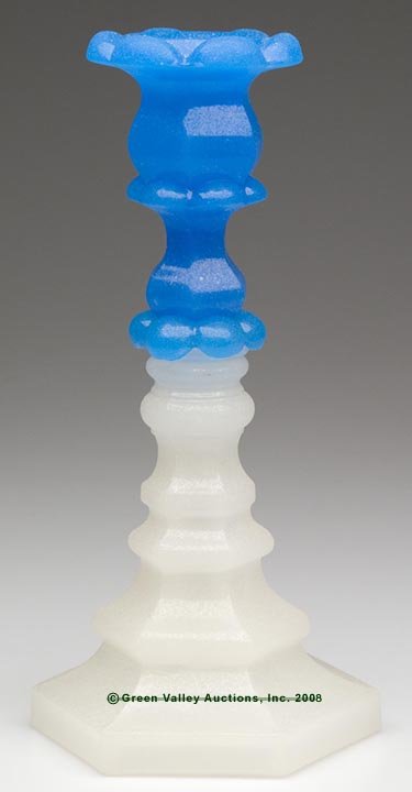 PETAL SOCKET AND HEXAGONAL BASE CANDLESTICK, trans