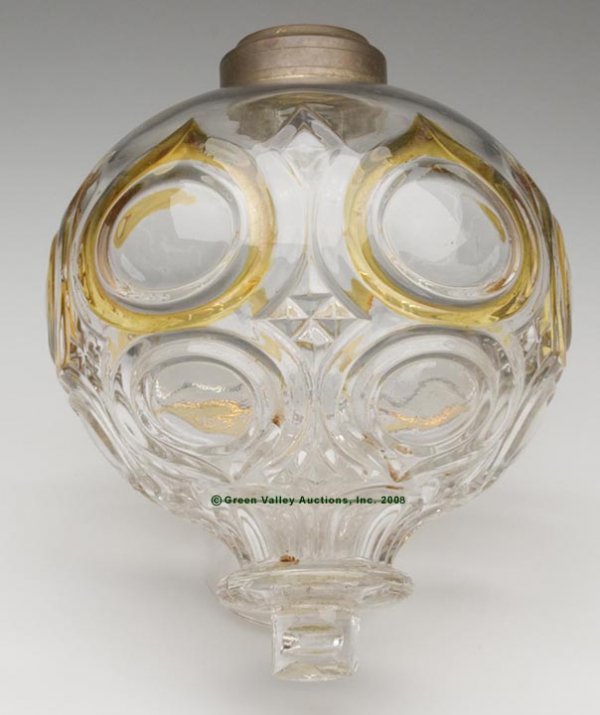 BENNINGTON FLINT ENAMEL POTTERY LAMP BASE, octagon - 3