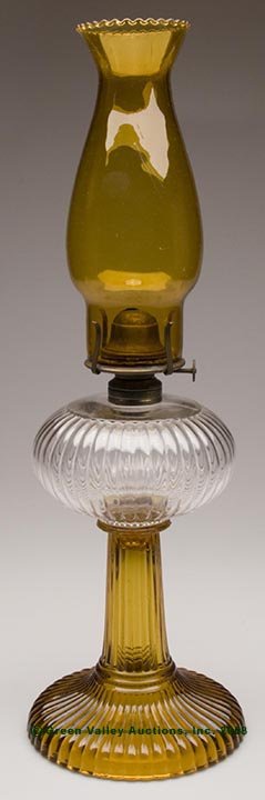 ILLUMINATOR STAND LAMP, colorless and amber, blown