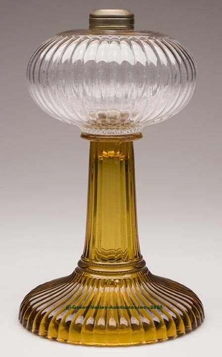 ILLUMINATOR STAND LAMP, colorless and amber, blown - 2