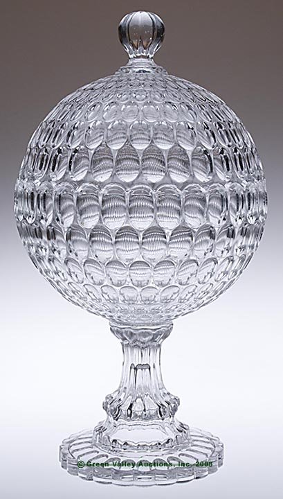 EARLY THUMBPRINT / ARGUS SPHERICAL COVERED COMPOTE