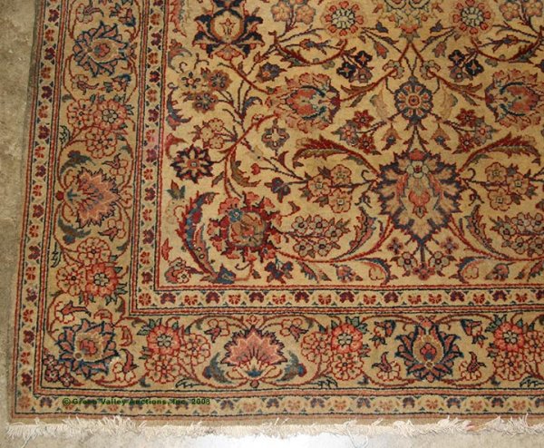 SEMI-ANTIQUE PERSIAN SCATTER RUG, all-over floral - 2