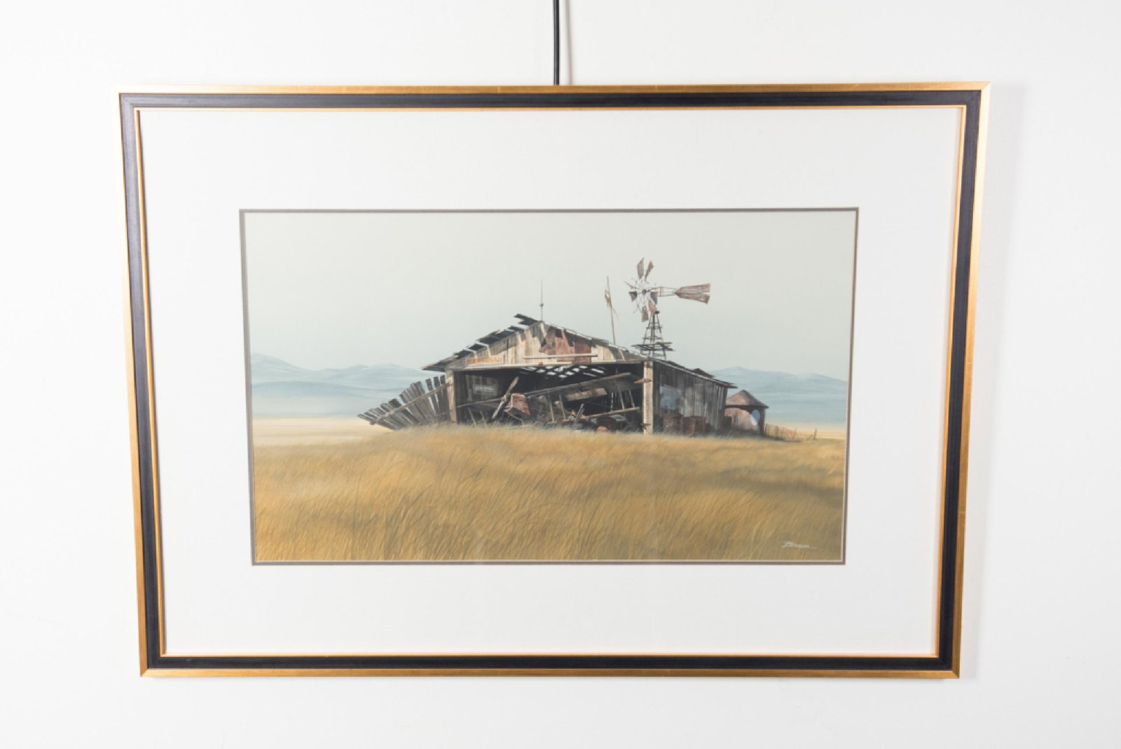 Rick Brogan, Watercolor on Paper: Rick Brogan; Untitled and undated; Watercolor on Paper; Signed in the lower right corner "Brogan"; Visible area measures H 14 1/2 inches x W 24 1/2 inches; Framed outer dimensions are H 24 1/2 inches 