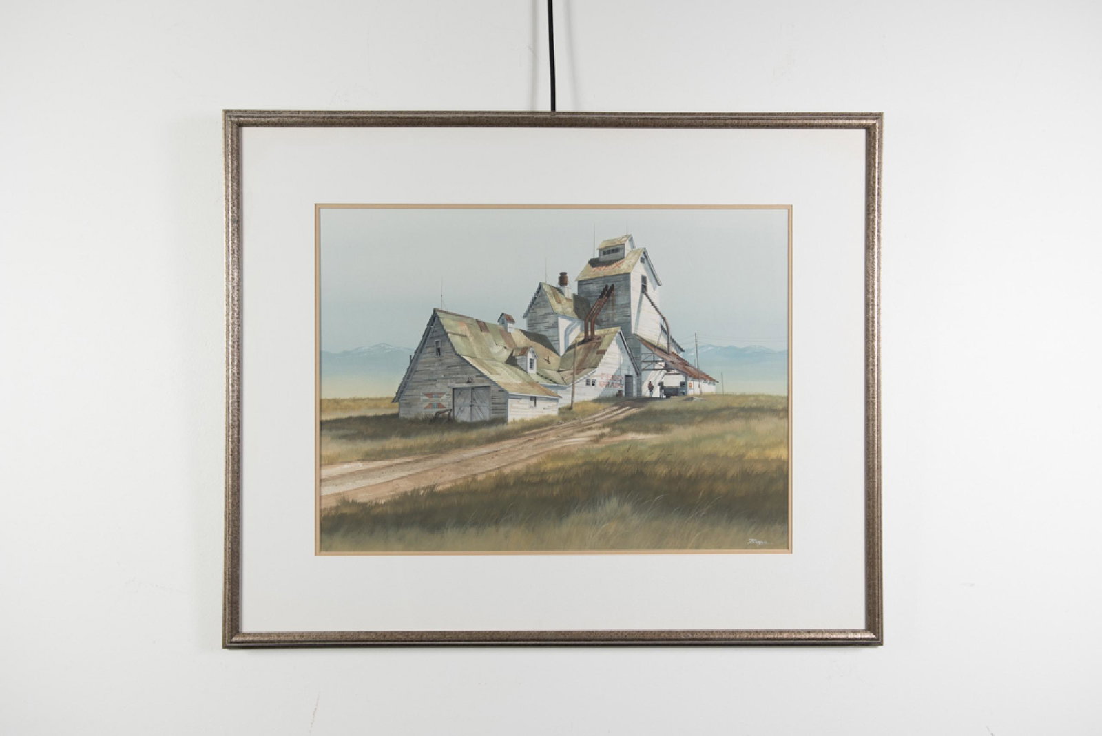 Rick Brogan, "Elizabeth Mill & Feed Store", Watercolor: Rick Brogan; Marked on verso "Elizabeth Mill and Feed Store", "July 1975"; Watercolor on Paper; Signed in the lower right corner "Brogan"; Visible area measures H 16 inches x W 22 inches; Framed outer