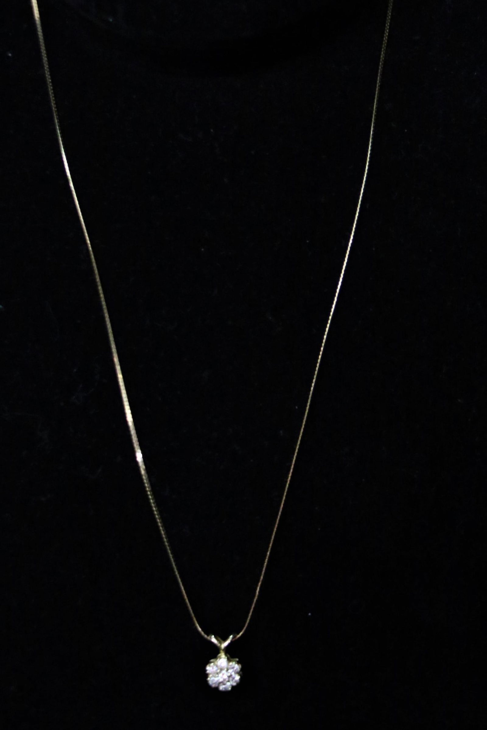 Gold and  Diamond Pendant Necklace (1 of 5)