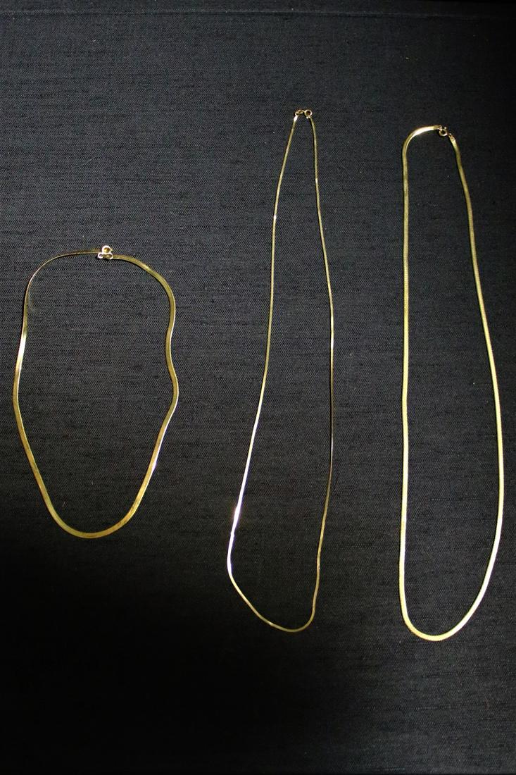 Collection of Three Gold Necklaces (1 of 5)