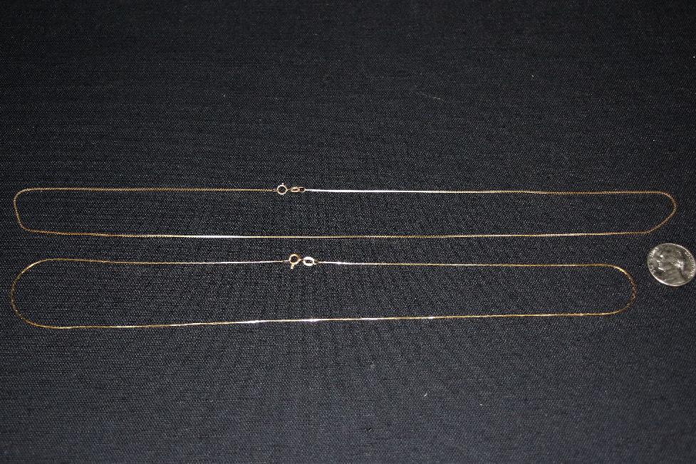 Collection of Two Gold Chain Necklaces (1 of 3)