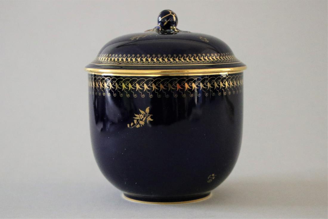 Sevres, "Cobalt Blue", Lidded Dish (1 of 5)